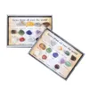 Partihandel Party favör 15 PC Rock Mineral Collection med kollektor Box Display Case, ID-ark, Nybörjare Startuppsättning, Kids Gemstone Crystal Kit