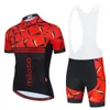 Maglia da ciclismo Pro estiva nera rossa 2024 Set kit da bicicletta sportivo da corsa di squadra traspirante abbigliamento da bici corto da uomo M36