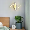 18W 22W Modern Spiral LED Wall Lamp Black White Aluminium Sconces Living Room Bedroom Bedside Wall Mount Light Remote Control 210724