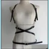 Aessories Moda AessoriesSexy Harajuku Podwiązki Faux Skórzane Kobiety Body Bondage Cage Scalding Wiązka Talii Paski Paski Szelki One-Pie