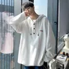 Vår Höst Hooded Sweatshirt Mäns Casual Hong Kong Style Koreanska Trend Preppy Oversize All-Match Enkla Handsome Hoodies 210526