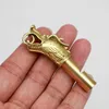 Copper Dragon Head Keychain Antique Craft Key Chains Lobster Clasps Keyring Waist Buckle Brass Metal Vintage Car Key Holder Gift G1019