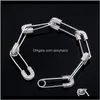 Link Chain Plated Arrived Unique Design Men Women Jewelry Gold Cs Safety Pin Charm Rapper Bracelet O0Ir1 Blxrs