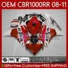 Injection mold Fairings For HONDA CBR 1000CC 1000RR CBR1000RR Repsol red 08 09 10 11 Bodywork 60No.69 CBR1000 CBR 1000 RR CC 2008 2009 2010 2011 CBR-1000 08-11 OEM Body