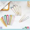 Jóias JewelryFashion Metal Sticks for Women Shell Clip Pins Minimalista Meninas Hairpins Hair Bun Maker Headwear Entrega 2021 DWJXZ