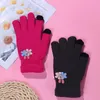 Five Fingers Gloves Winter Knitted Touch Screen Men Women Plus Velvet Thick Warm Mittens Soft Elastic