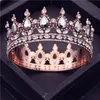 Antike Metall Vintage Kreis Braut Diadem Royal Queen Runde Tiaras Prom Kopf Ornamente Bankett Hochzeit Krone Haarschmuck Party X0625