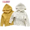 Outono recém-nascido infantil bebê menino menino casaco de inverno casaco de inverno casaco quente camisola de malha botão com capuz outwear mink veludo y1024