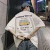 Groot formaat T-shirt met korte mouwen heren zomer ins Japanse tij merk top losse Koreaanse stijl trendy herenkleding G1217