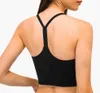 L-051 ioga sutiã camis camis tops I-forma beleza back ginásio roupas mulheres underwears acolchoado à prova de choque casual corrida de fitness colete esportivo