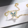 Catena a maglie 2022 K- Accessori Fashion Blue Original Butterfly Bracciale Gioielli da donna Coppia di lusso Souvenir e regali per la fidanzata Tru