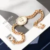 Bracelets de charme 2021 moedas Bracelet Gold Chain Crown Queen Face Jeia da moda para amantes Presentes elegantes pulseras mujer283u