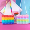 Party Favor Fidget Toys Pencil Case Simples Sensory Antistress Silicone Bubble Stationery Storage Bag for Children Push