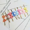 100 pcs 0,4 x 8 cm rayures de couleurs mélangées arcs métalliques torsadés emballage cadeau fil de reliure pour bonbons en plastique sac de gâteau de biscuit cadeaux d'anniversaire de mariage emballage de sucette