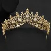 Barock Roségold Pink Kristall Braut Tiara Crow