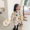 Robes de fille Menoea hiver chaud bébé filles à pois polaire mode coréenne robe pull enfant en bas âge vêtements pour enfants tenues décontractées 2-7 ans
