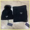 Men Women Fashion Hat And Scarf Sets Designer Scarf Triangle P Beanie Bucket Hats Cashmere Scarves With Winter Wollen Knit Luxury 6428531