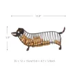 Tooarts Metal Animal Figurines Dachshund Wine Cork Container Modern Artificial Iron Craft Home Decoration Accessories Gift 210811