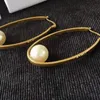 Hoop Huggie Pearl Oorbellen voor Dames Groothandel Retro Temperament Hanger Hypoallergeen Luxe Sieraden Koreaanse Gift Banket Hoge kwaliteit