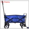 Andra förnödenheter Patio Lawn Home Drop Delivery 2021 Collapsible Folding Wagon Cart Garden av Shopping Beach Toy Sports Blue Yoz4Y5505006