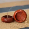 Rosewood rökelsebrännare för rökelsepinnar Censer med 4 hål rökelsehållare Hem Desk Decoration6898176