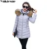 冬の女性フード付きコートファーカラー厚い長い長いジャケット女性プラスサイズ4xlアウターパーカーレディースチャケタフェミニノ210412