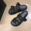 2021 Summer Beach leather Slipper canvas Flip Flops Sandals Men Black Color Casual Slides Shoes Flat 38-45