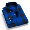 Designs camisa xadrez de flanela masculina 100% algodão primavera outono casual camisa de manga longa conforto macio fino ajuste estilos marca para homem p