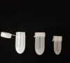 2021 Tubos de centrifugação de tubo de teste de plástico transparente redondo, tubo de ensaio de teste de teste de plástico amostra de micro centrífuga com flip tampa 10x23mm