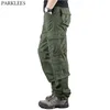 Mäns Armé Taktisk Utomhus Lastbyxor Multi Pocket Militär Camo Combat Work Byxor Vandring Trekking Safari Trousers 210522