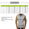 Men039s Gilets Hommes Fitness Sweats À Capuche Débardeurs Sans Manches T-shirt Mâle Entraînement Fermeture Éclair Poches À Capuche Gilet Gilet Solide Unders1582634