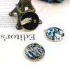 10pcs/pack Black Style Moon Mountain Tree Metal Charms Earring DIY Fashion Jewelry Accessories