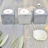 Beton Tealight Holder Formy Candlestick Silikon do cementu DIY statek 210722