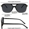 Sunglasses Vintage 70s For Women Men T Yellow Lens Square Sun Glasses Female Classic Shades Eyewear UV400