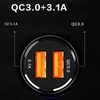 6A QC3.0 سريع الشحن السريع منافذ USB مزدوجة محولات طاقة شاحن السيارة لجهاز iPhone 15 11 12 13 14 Samsung Huawei M1 مع صندوق