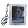 Mini Álbum de fotos Chave Anéis Pequenos Álbuns Instantim pequenos Álbuns Pingente ID Pictures Armazenamento Interstitial Bolso Keyring Lover Memória Presente