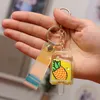 Креативное милое фруктовое мороженое жидкость брелок Летняя масло серии keychain автомобиль сумка подвесной подарок ключ