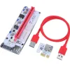 Vit Blå PCI-E 009S CARD PCIE PCI E Extender USB 3.0 SATA till 6pin Molex Adapter Cable Mining Riser för video