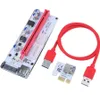 Weiß Blau PCI-E 009s Karte PCIE PCI E Extender USB 3.0 SATA auf 6Pin Molex Adapterkabel Mining Riser für Video