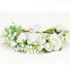 Filles Couronne de fleurs blanches INS accessoires de cheveux pour enfants de mariée Fleurs de bord de mer Couronne boutique enfants faits à la main bandeaux de mariage floral S1036