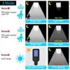 Luzes de parede solares ao ar livre cob led lâmpada de rua com controle remoto 3 modo luz à prova dwaterproof água sensor movimento iluminação segurança para gard8209728