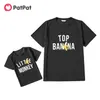 Arrival Summer Letter Print Schwarze T-Shirts für Papa und mich 210528