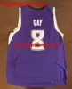 100% zszyty Rudy Gay Basketball Jersey Mens Women Youth Sched Custom Number Name Koszulki XS-6xl