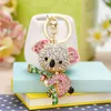 Portachiavi cinese Feng Shui diamante koala orso chiave auto ciondolo borsa da donna anello in metallo piccolo regalo