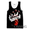 Cavanho 3D Impresso Judas Padre Rock Band Tanques Tops Harajuku Vest Verão Surpresa Camisetas Streetwear para Homens / Mulheres