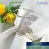 10 pcs/pack ceinture décoration brillant Banquet feuilles forme ronds de Serviette El Serviette strass maison fête titulaire dîner de mariage prix usine conception experte qualité