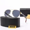 Rétro polarisé pilote luxe hommes lunettes de soleil de créateur sans monture plaqué or cadre carré marque lunettes de soleil lunettes de mode avec étui 1122