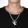 Hip hop micro asfalterad aaa cubic zircon bling iced out team hängen halsband för män rapper smycken droppe frakt x0707