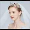 Klipp Barrettes Drop Leverans 2021 Huvudbonklegeringslegering Rhinestone Crown Super Fairy Jewelry Wedding Hair Accessories Bridal ZGF3N