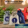 24 pçs / lote Natural Burlap Linho Jute Drawstring Gift Bags Sacos Favores Favores Saco De Embalagem Doces Doces Sacos De Presente Festa Fontes De Fábrica Preço de Fábrica Qualidade